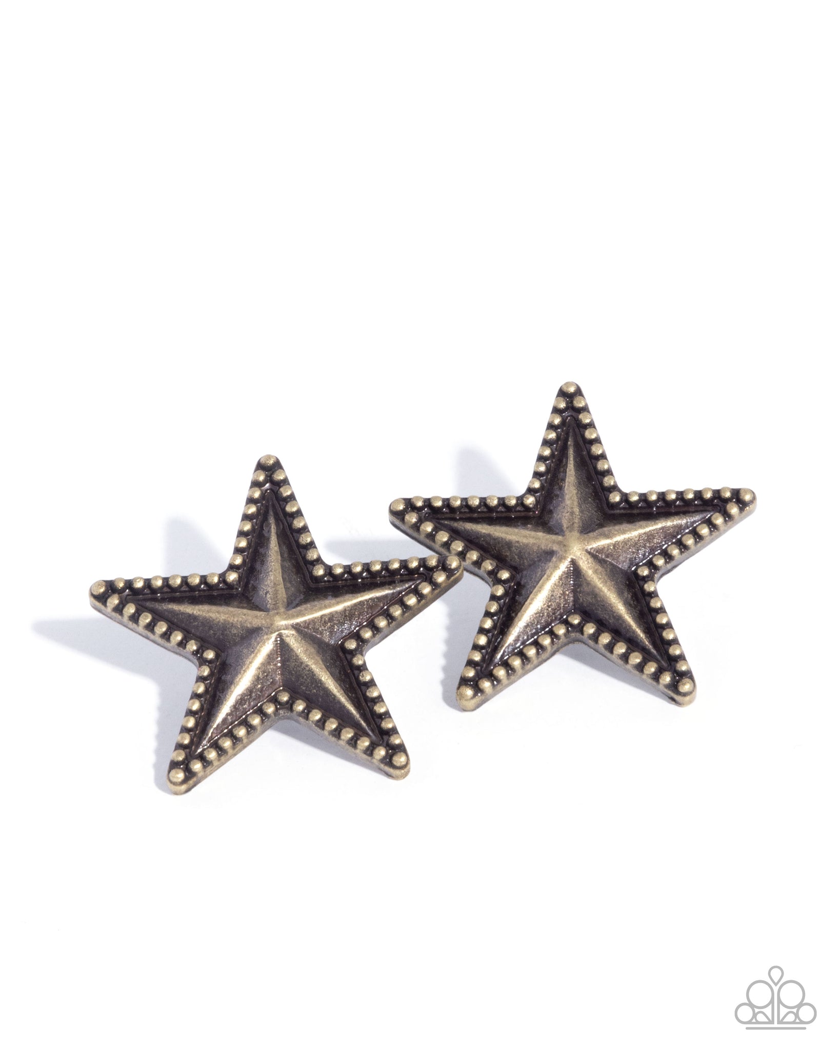 Paparazzi Staunch Studs - Brass Earrings