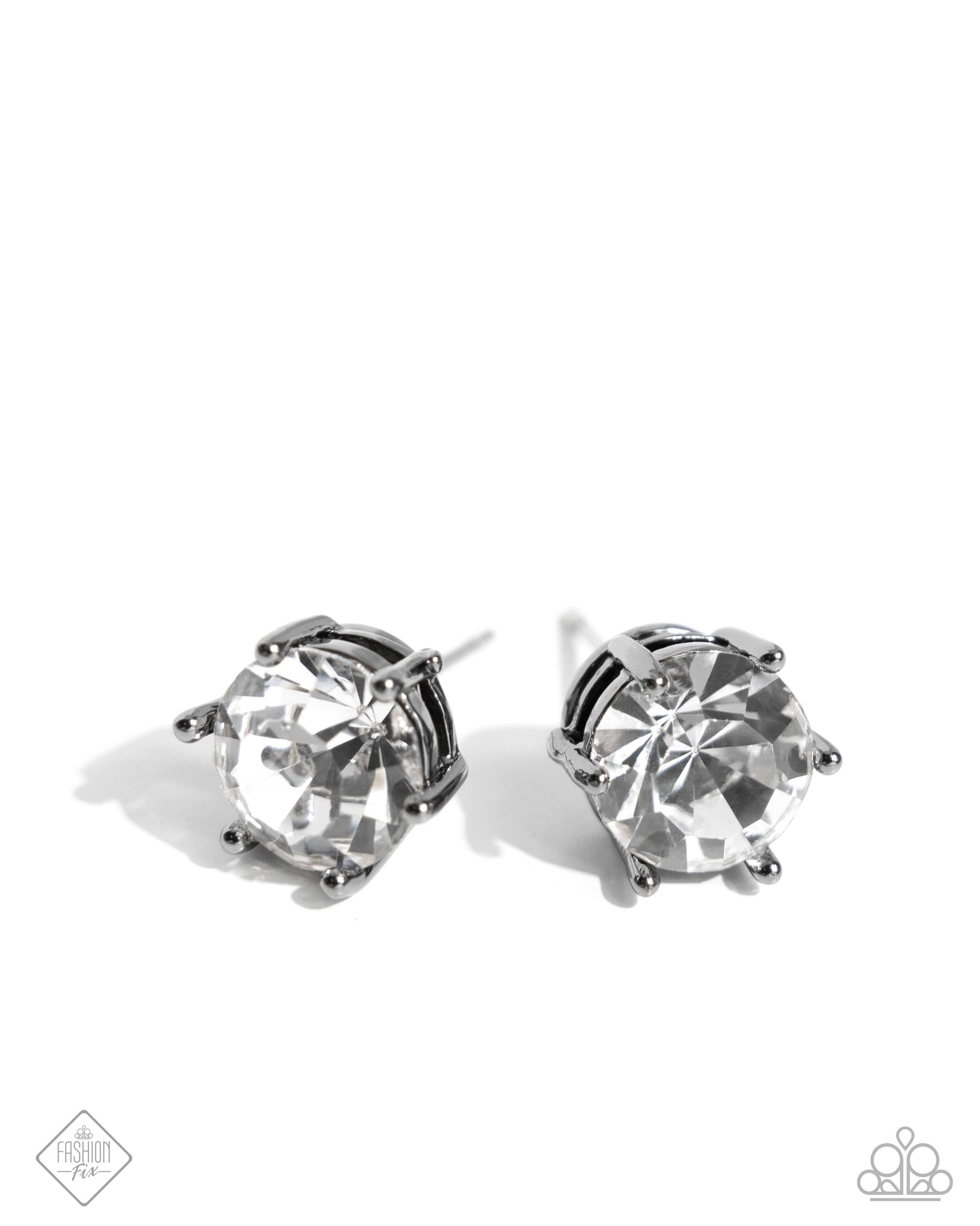 Paparazzi Forceful Facets - Black Earrings