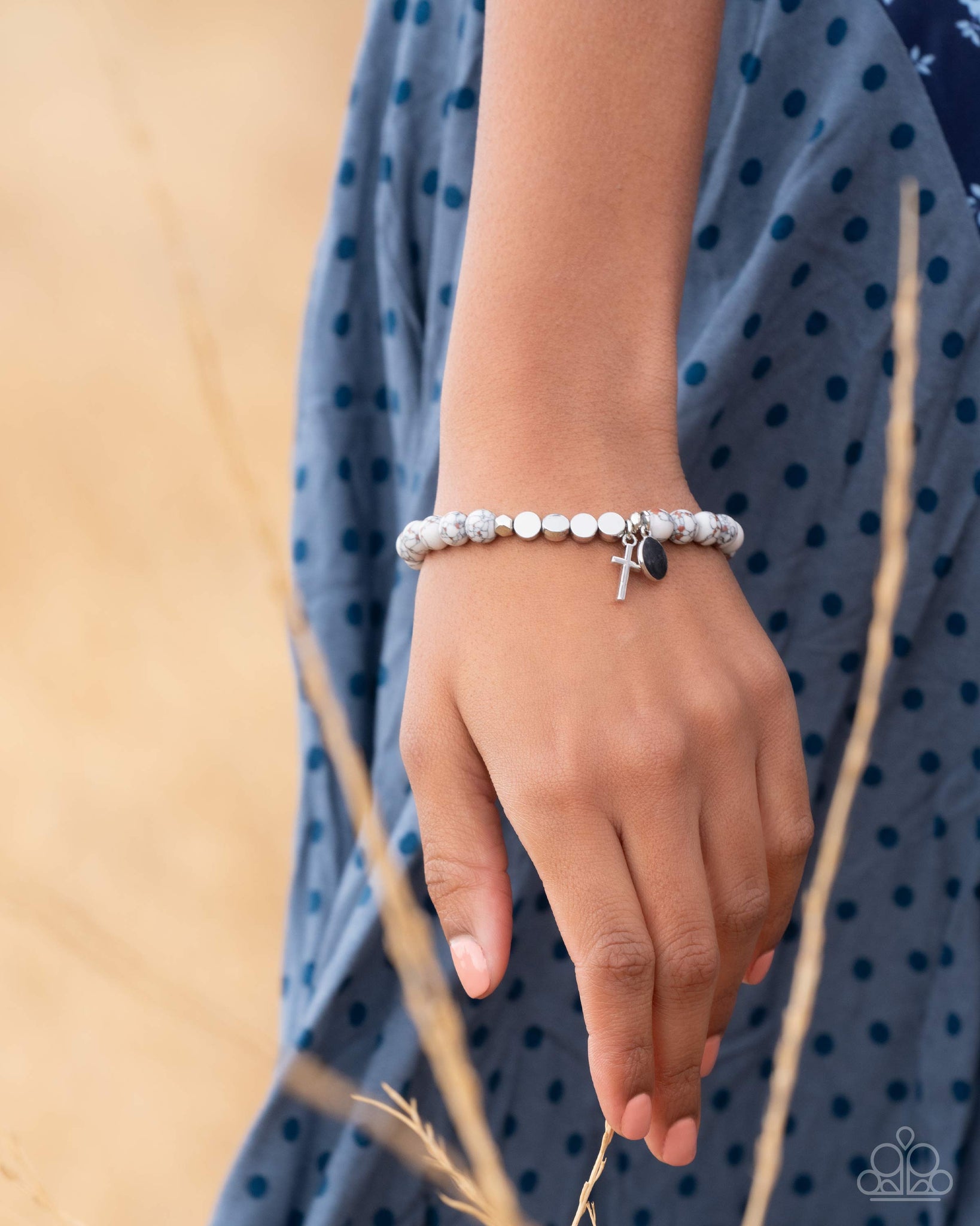 Paparazzi Devout Debut - White Bracelet