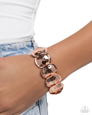 Paparazzi Tortoise Texture - Copper Bracelet