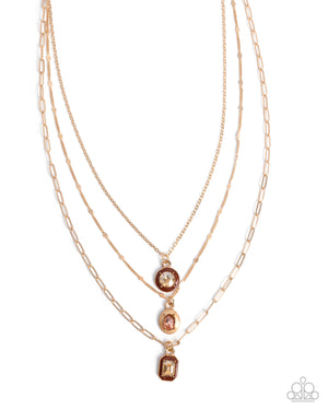Paparazzi Driven Dazzle - Brown Necklace