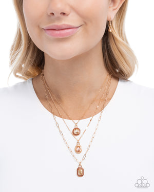 Paparazzi Driven Dazzle - Brown Necklace