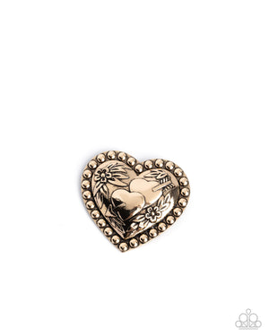 Paparazzi A Breath of Fresh Romance - Gold Brooch