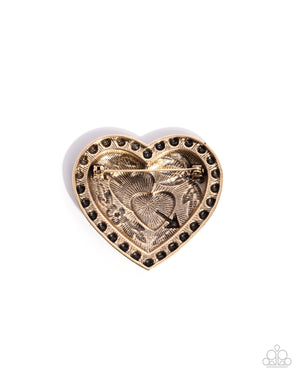 Paparazzi A Breath of Fresh Romance - Gold Brooch