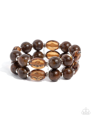 Paparazzi Stacked Season - Brown Bracelet