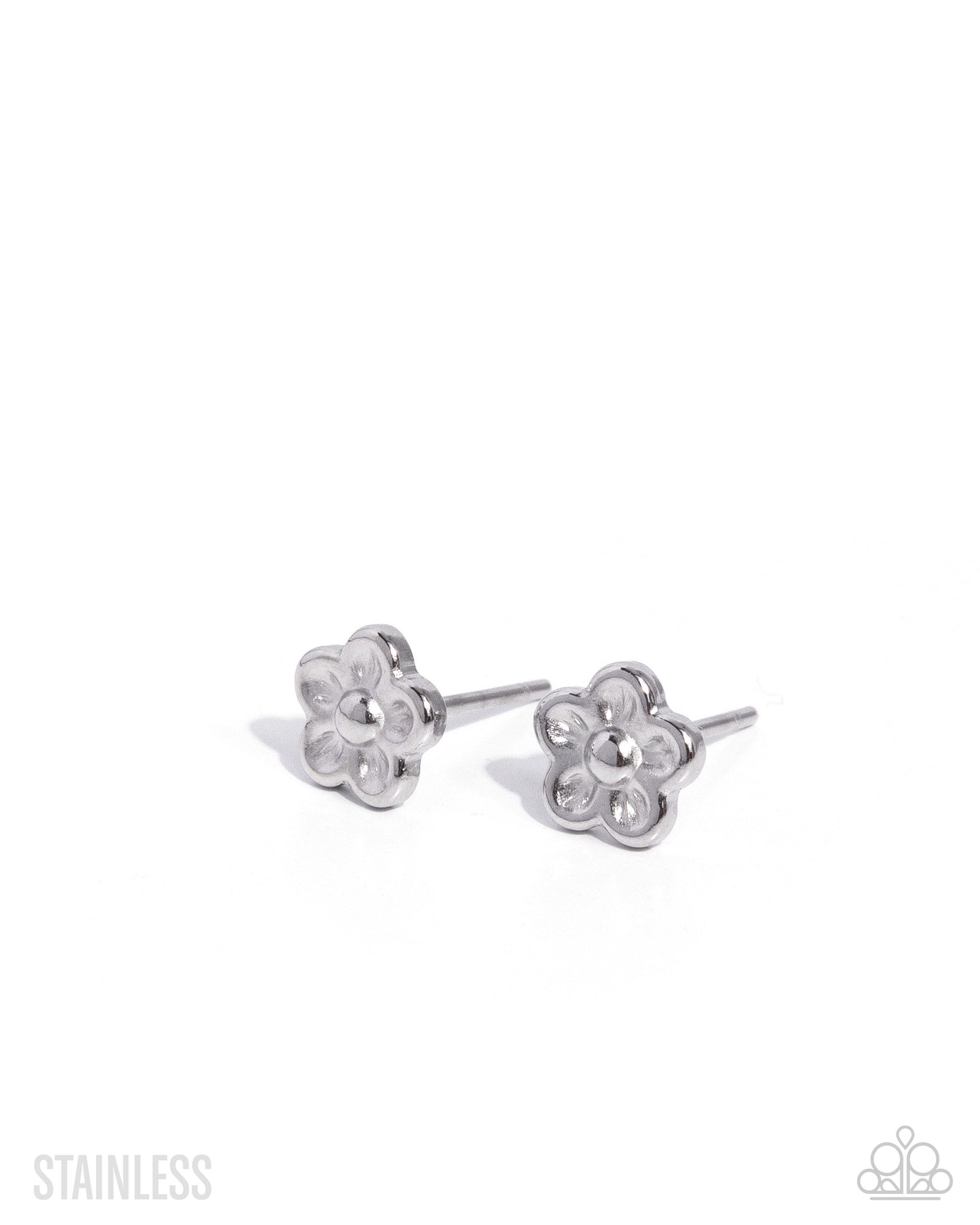 Paparazzi Impending BLOOM - Silver Earrings
