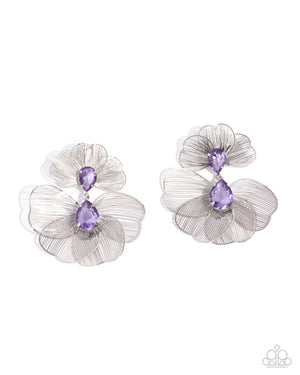 Paparazzi Wiry Wisdom - Purple Earrings