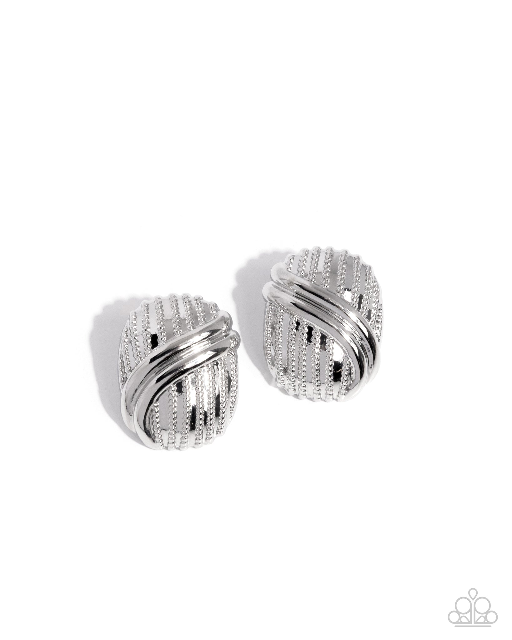 Paparazzi Official Overlay - Silver Earrings