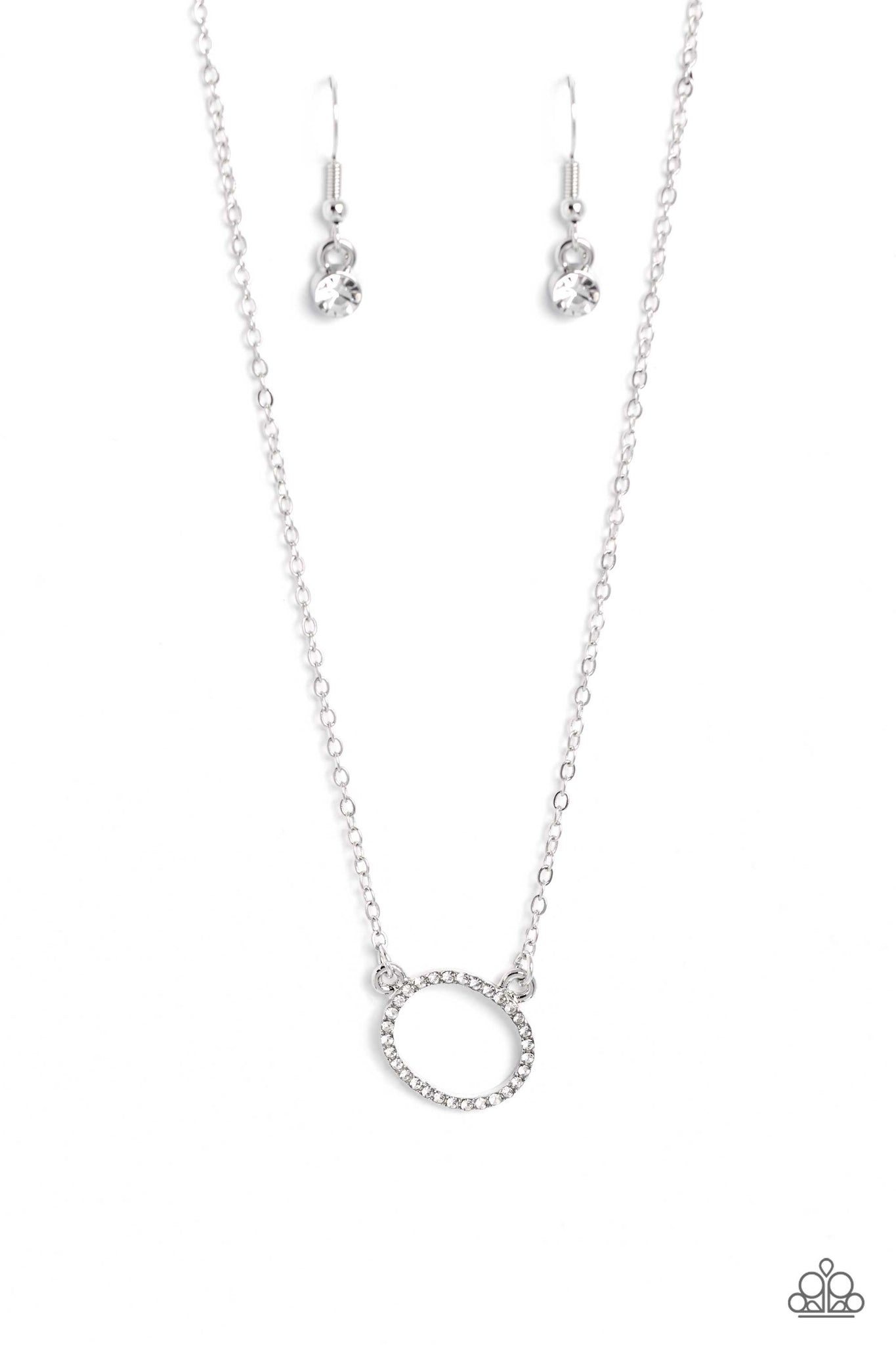 Paparazzi Initially Yours - Silver Necklace (Letter O)