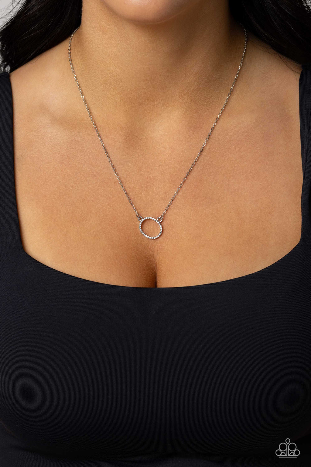 Paparazzi Initially Yours - Silver Necklace (Letter O)