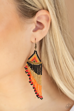 Paparazzi Rainbow Winds - Black Earrings