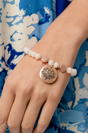 Paparazzi Leisurely Lotus - Rose Gold Bracelet