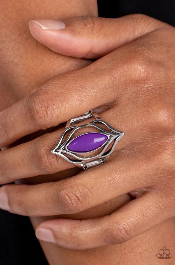 Paparazzi Fearless Fluorescence - Purple Ring
