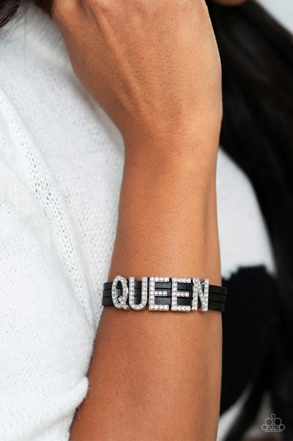 Paparazzi Life of the Party Exclusive - November 2023 - Queen of My Life White Bracelet