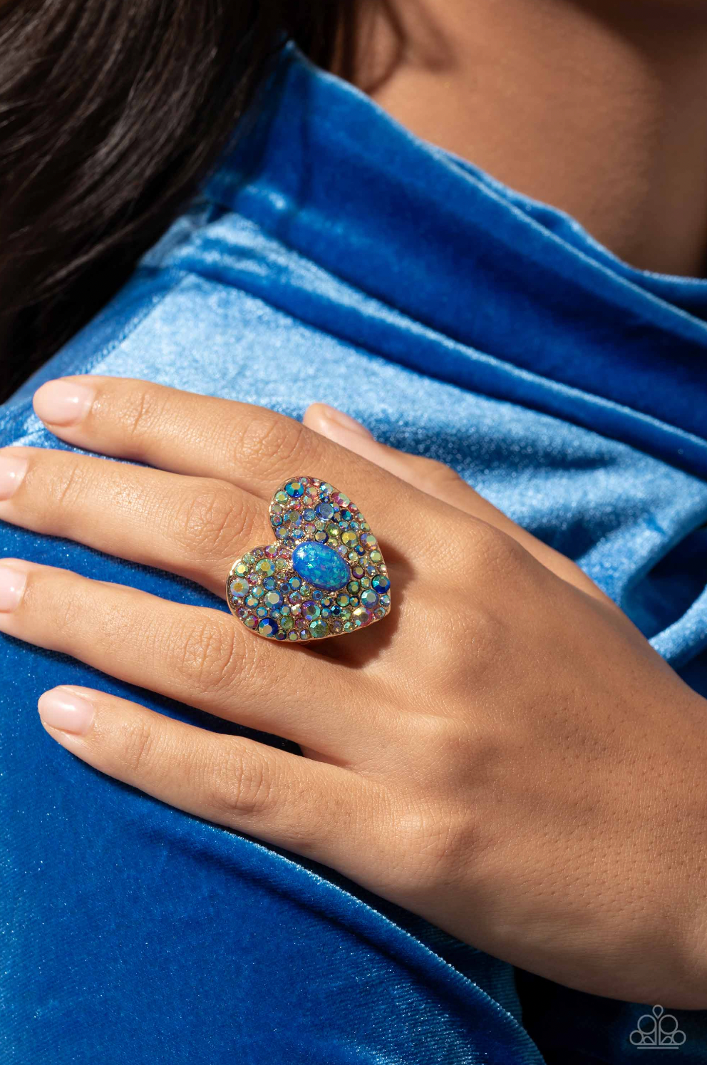 Paparazzi Life of the Party Exclusive November 2023 - Bejeweled Beau Blue Ring