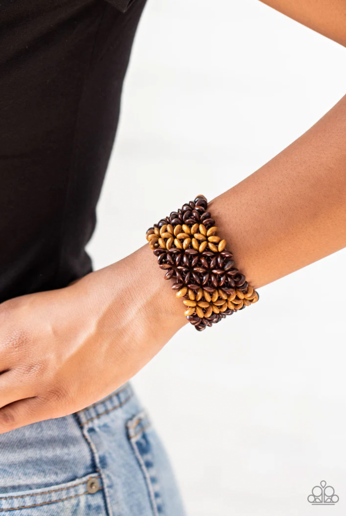 Paparazzi Island Expression - Brown Bracelet