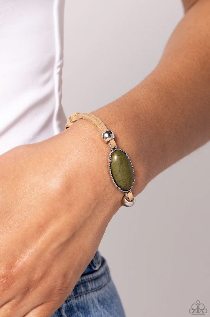 Paparazzi Desertscape Drive - Green Bracelet