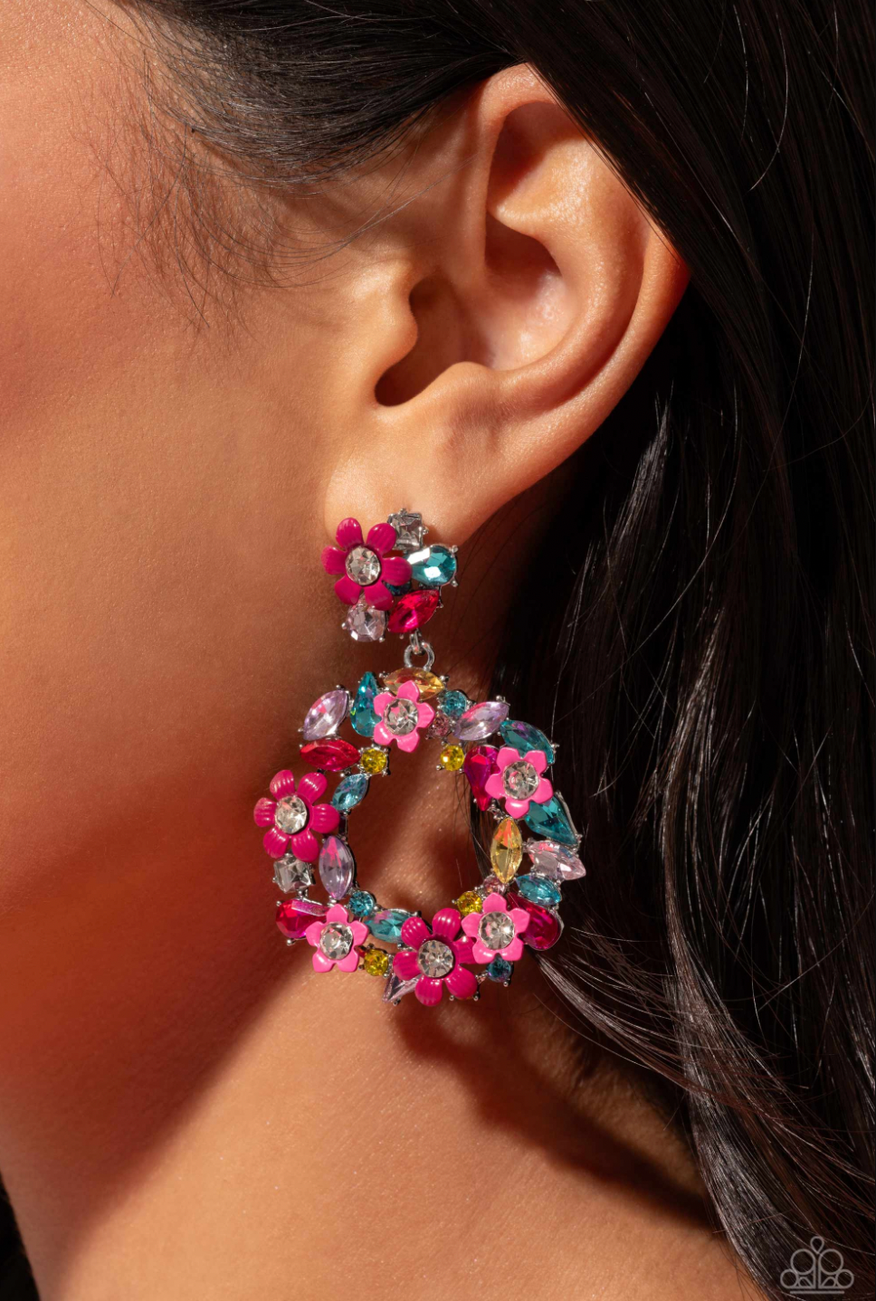 Paparazzi Life of the Party Exclusives February 2024 - Wreathed in Wildflowers Multi Earrings