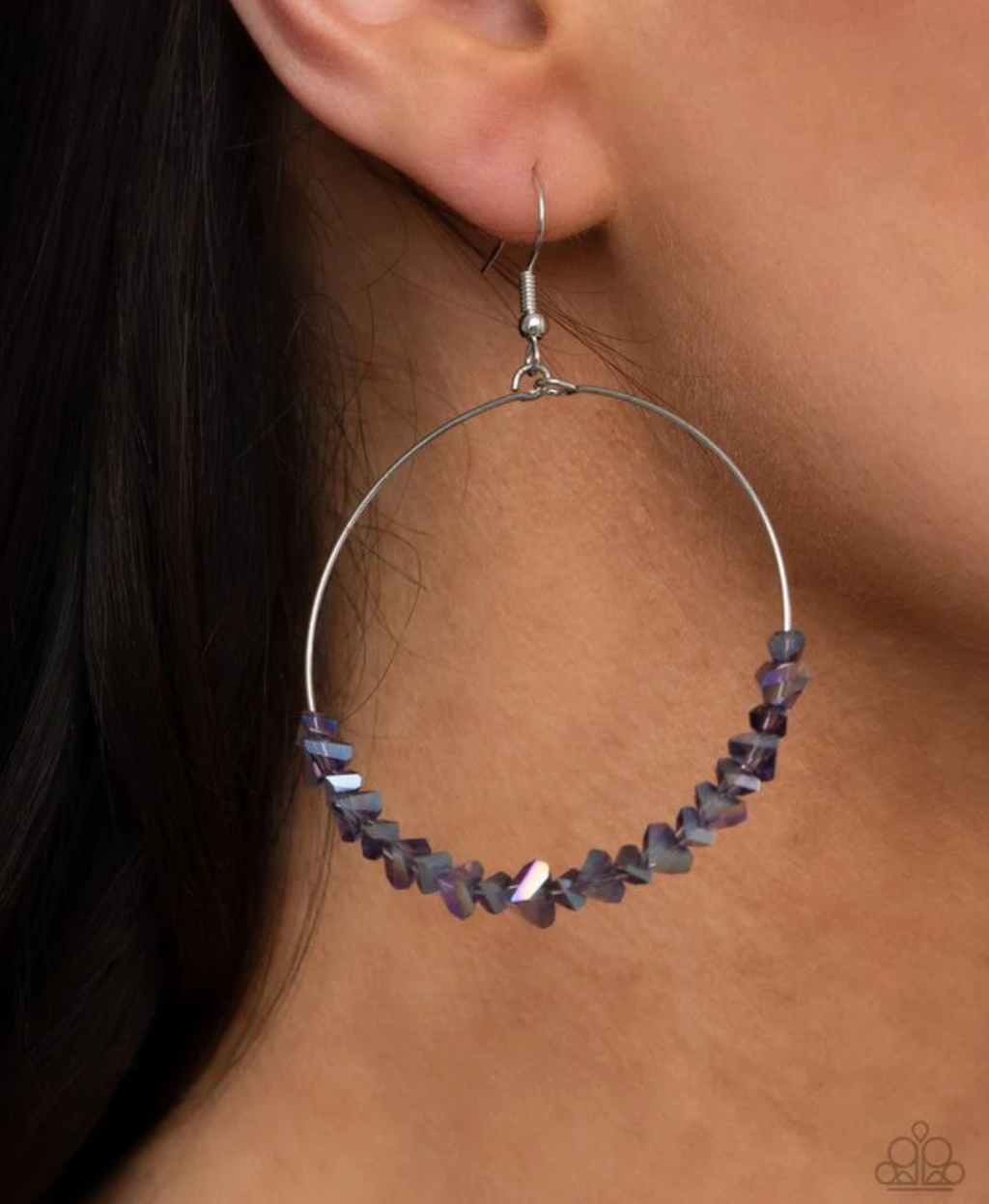 Paparazzi Glimmering Go-Getter - Purple Earring