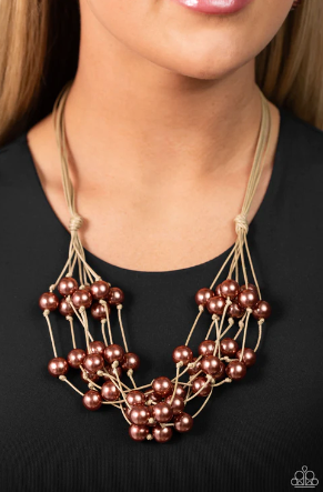 Paparazzi Yacht Catch - Brown Necklace