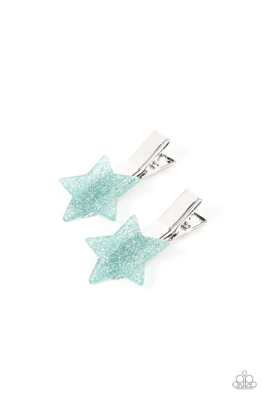 Paparazzi Sparkly Star - Blue Hair Clip