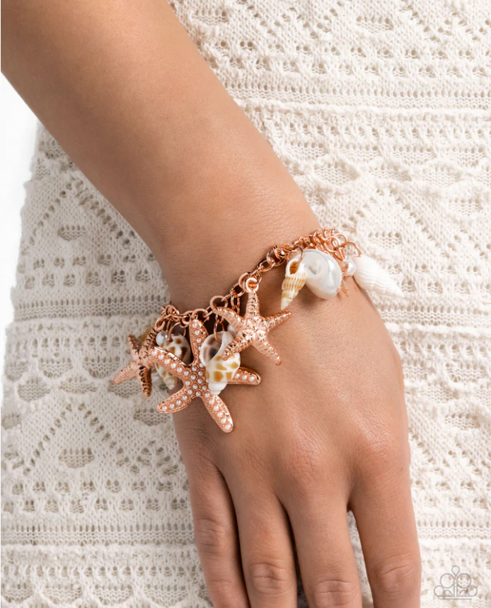 Paparazzi Seashell Shanty Copper Necklace & Seashell Song Copper Bracelet