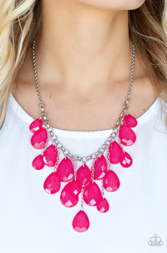 Paparazzi Front Row Flamboyance - Pink Necklace