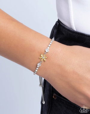 Paparazzi Dainty Delivery - Yellow Bracelet