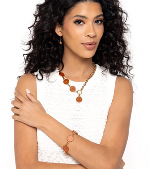 Paparazzi Savory Stone Brown Necklace & Savory Season Brown Bracelet