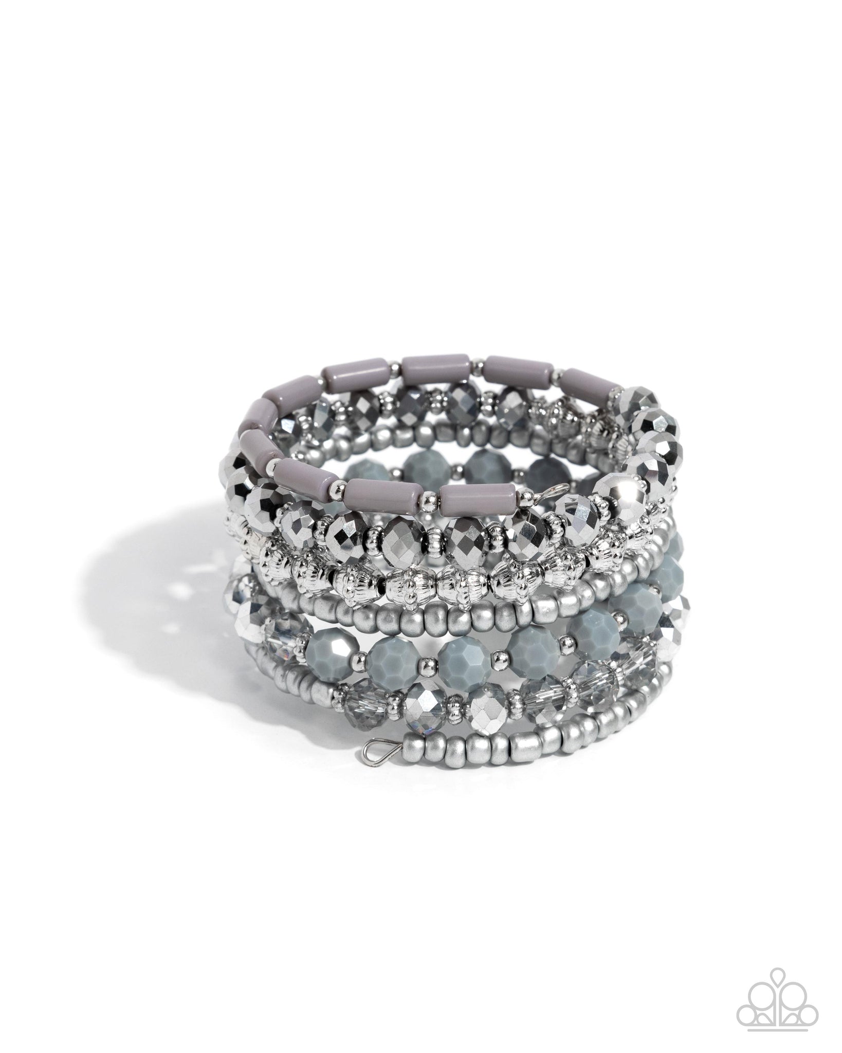Paparazzi Stacked Surprise - Silver Bracelet