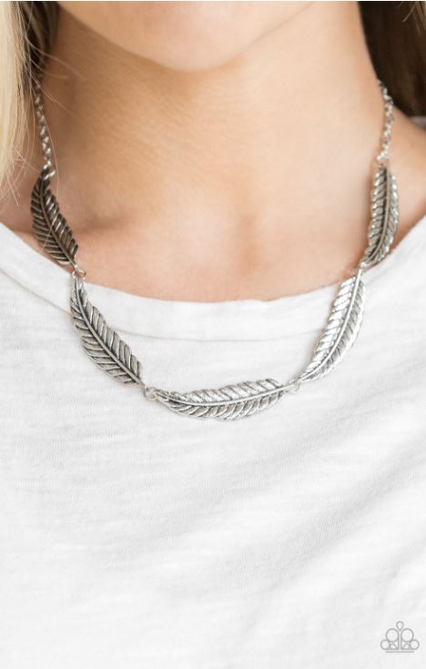 Paparazzi Light Flight - Silver Necklace - Spellbound Jewelz