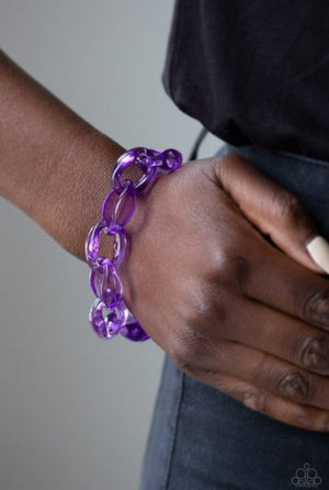 Paparazzi Ice Ice Baby - Purple Bracelet - Spellbound Jewelz