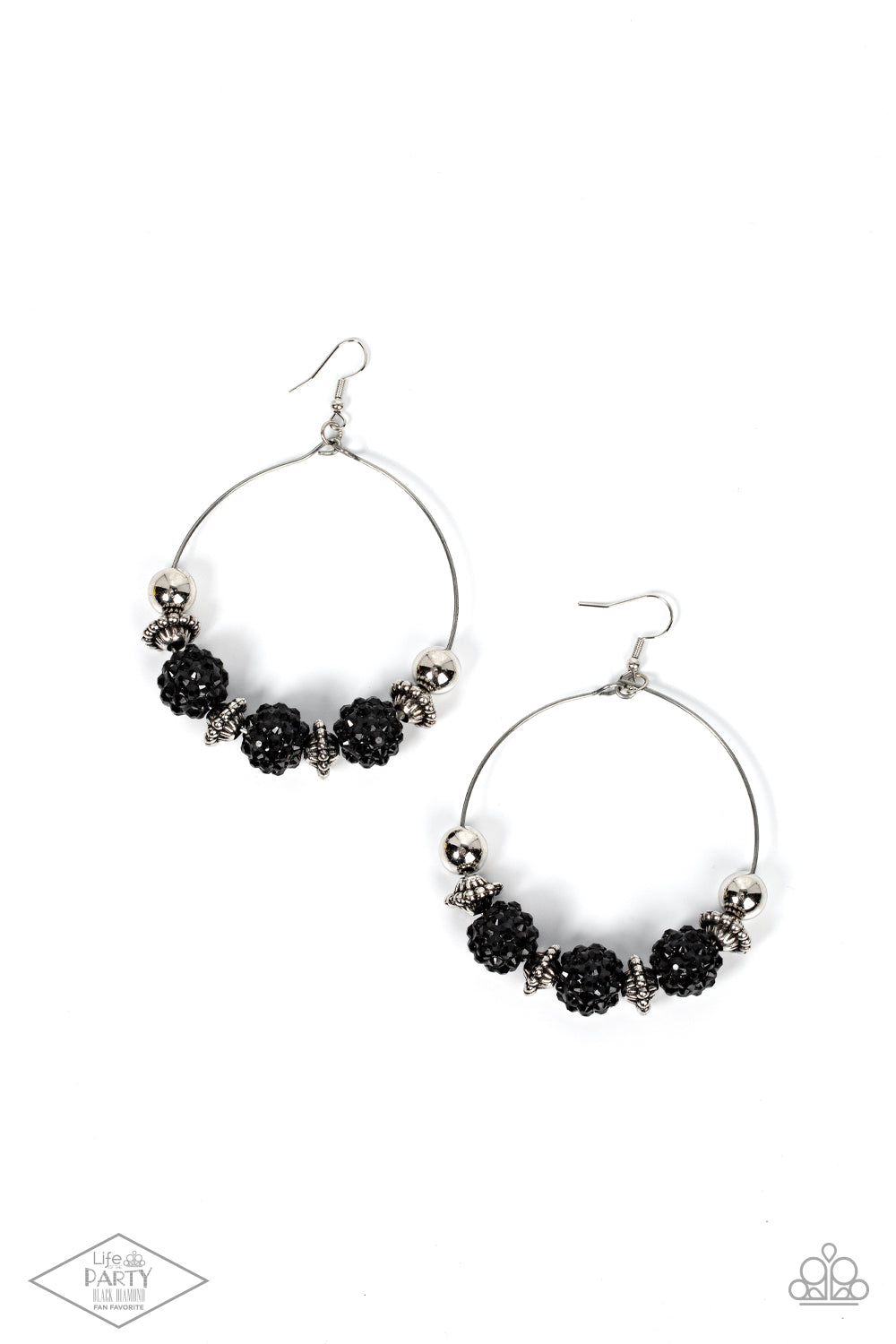 Paparazzi I Can Take a Compliment - Black Earrings