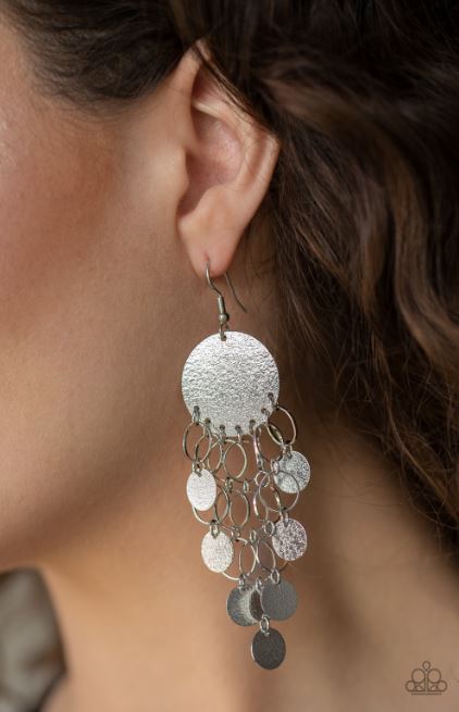 Paparazzi Turn On The BRIGHTS - Silver Earrings - Spellbound Jewelz