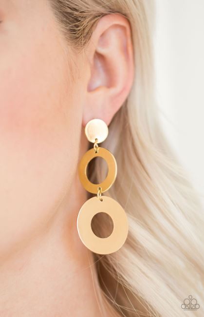 Paparazzi Pop Idol - Gold Earrings - Spellbound Jewelz