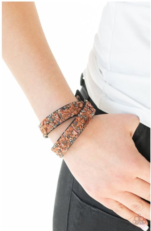 Paparazzi CRUSH Hour - Brown Bracelet - Spellbound Jewelz