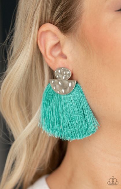 Paparazzi Make Some PLUME - Blue Earrings - Spellbound Jewelz