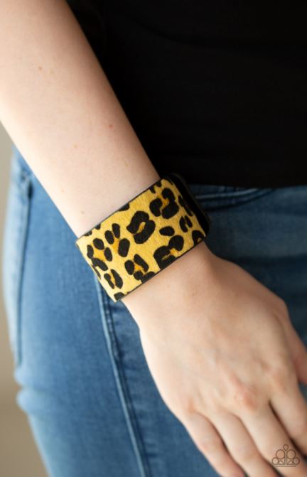 Paparazzi Cheetah Cabana - Yellow Bracelet - Spellbound Jewelz