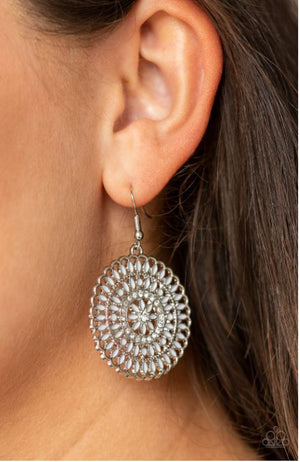 Paparazzi PINWHEEL and Deal - Silver Earrings - Spellbound Jewelz