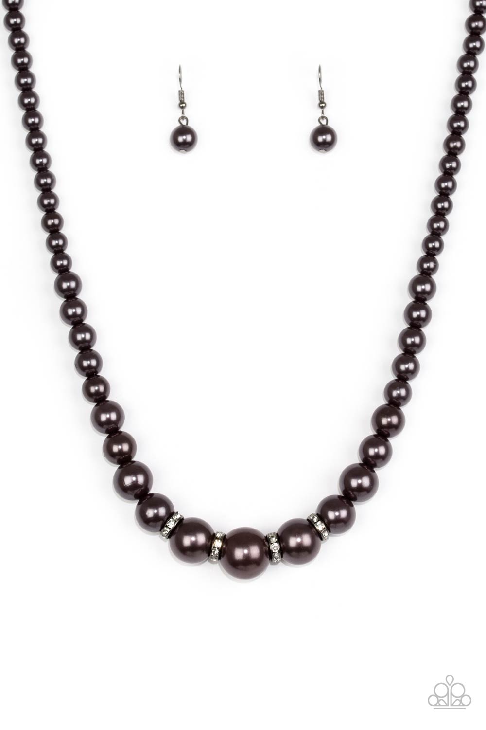 Paparazzi Party Pearls - Black Necklace