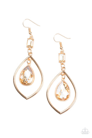 Paparazzi Priceless - Gold Earrings