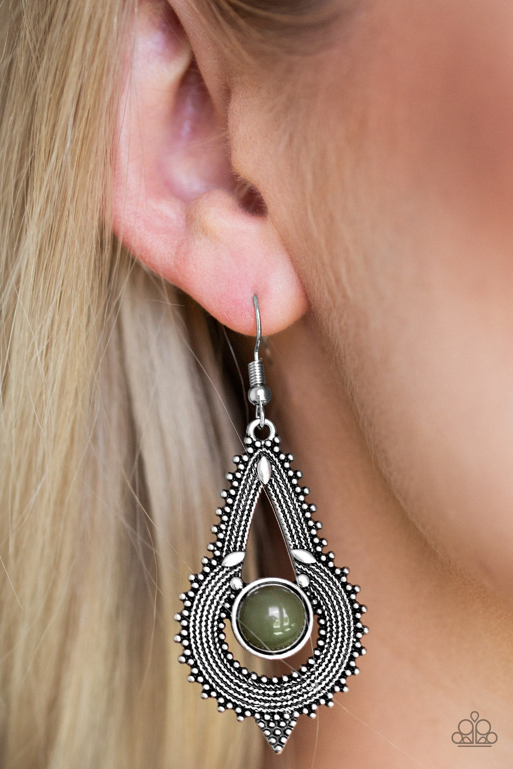 Paparazzi Zoomin Zumba - Green Earrings