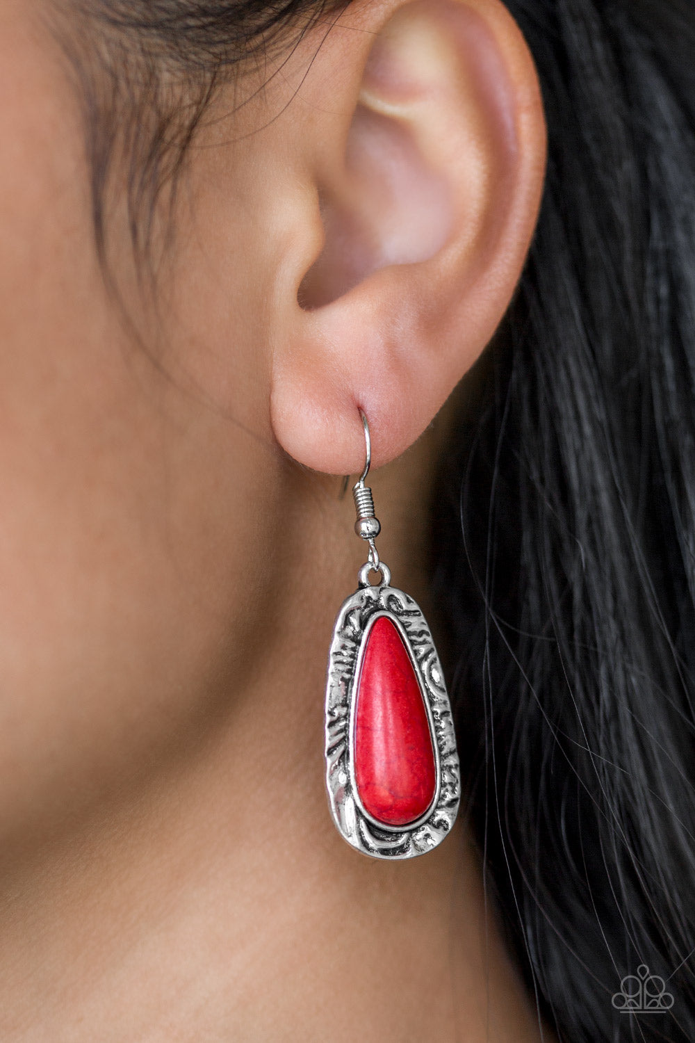 Paparazzi Cruzin Colorado - Red Earrings