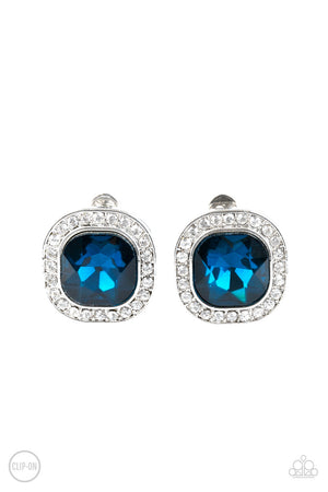 Paparazzi The Fame Game - Blue Clip-On Earrings