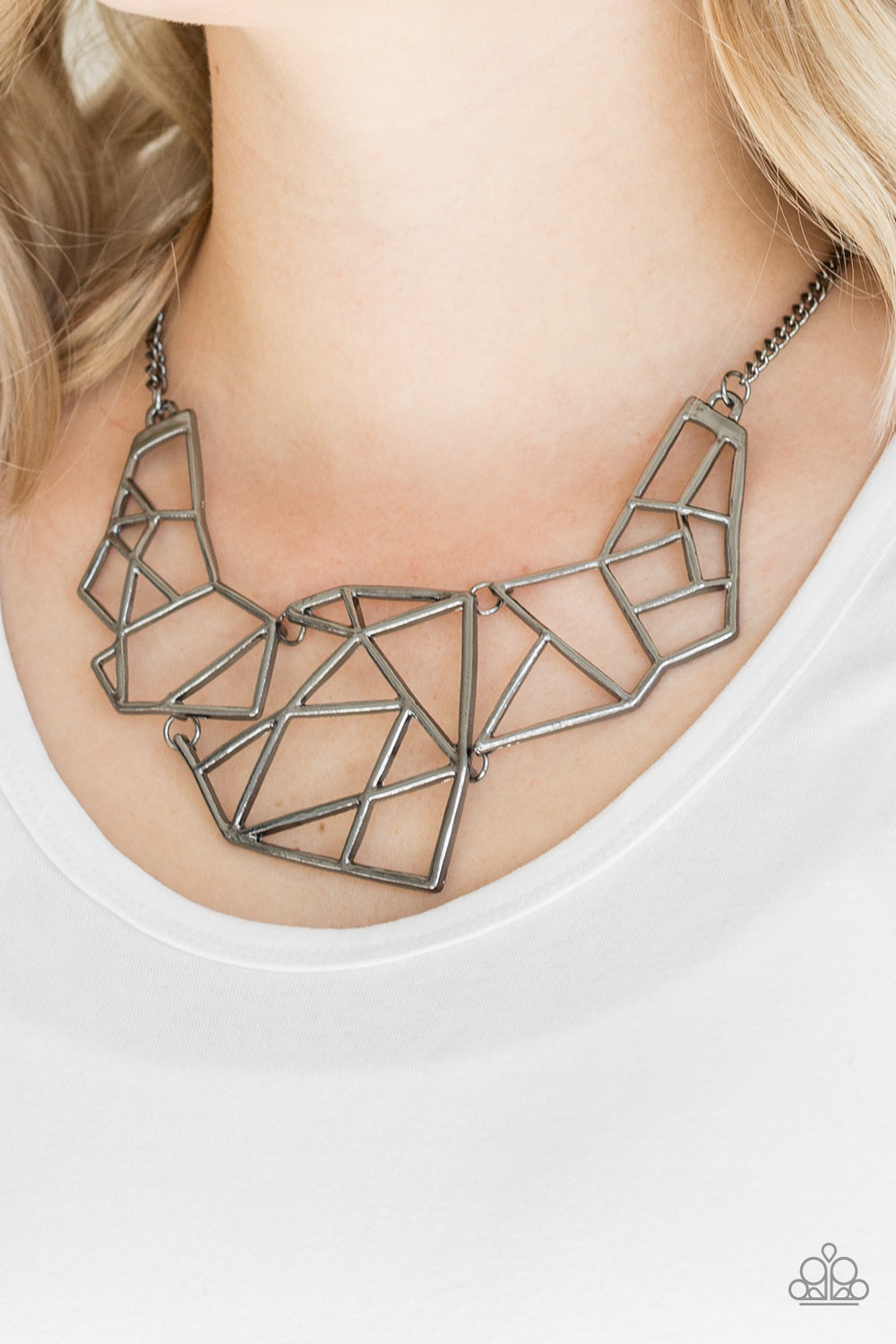 Paparazzi World Shattering - Black Necklace