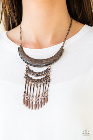 Paparazzi Eastern Empress - Copper Necklace