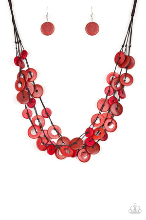 Paparazzi Wonderfully Walla Walla - Red Necklace