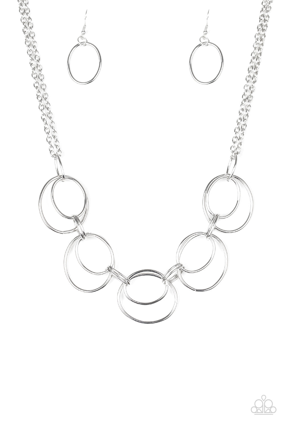 Paparazzi Urban Orbit - Silver Necklace