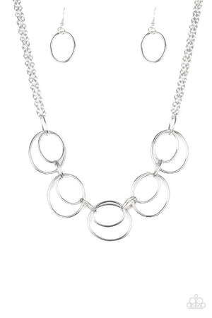 Paparazzi Urban Orbit - Silver Necklace