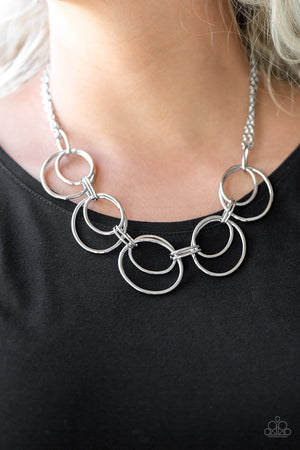 Paparazzi Urban Orbit - Silver Necklace